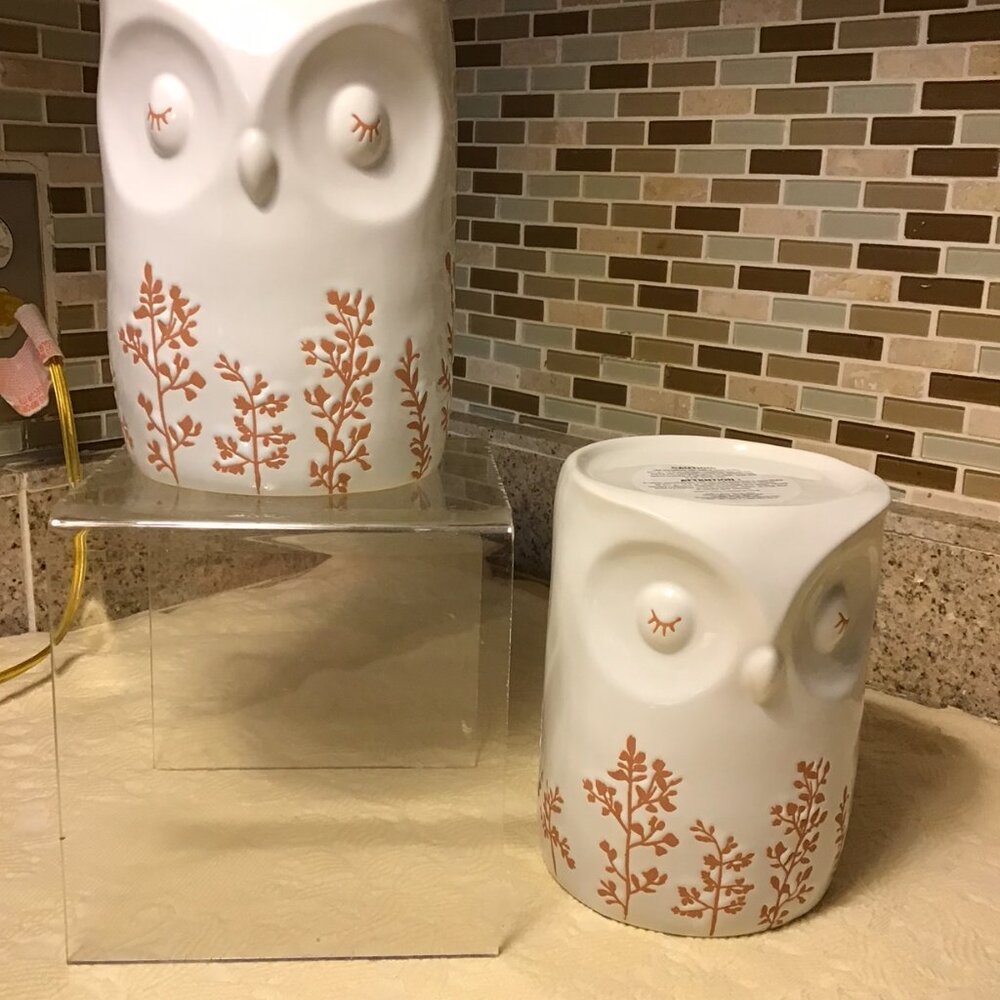 NWT Bath and Body Works Owl Candle holders (2)